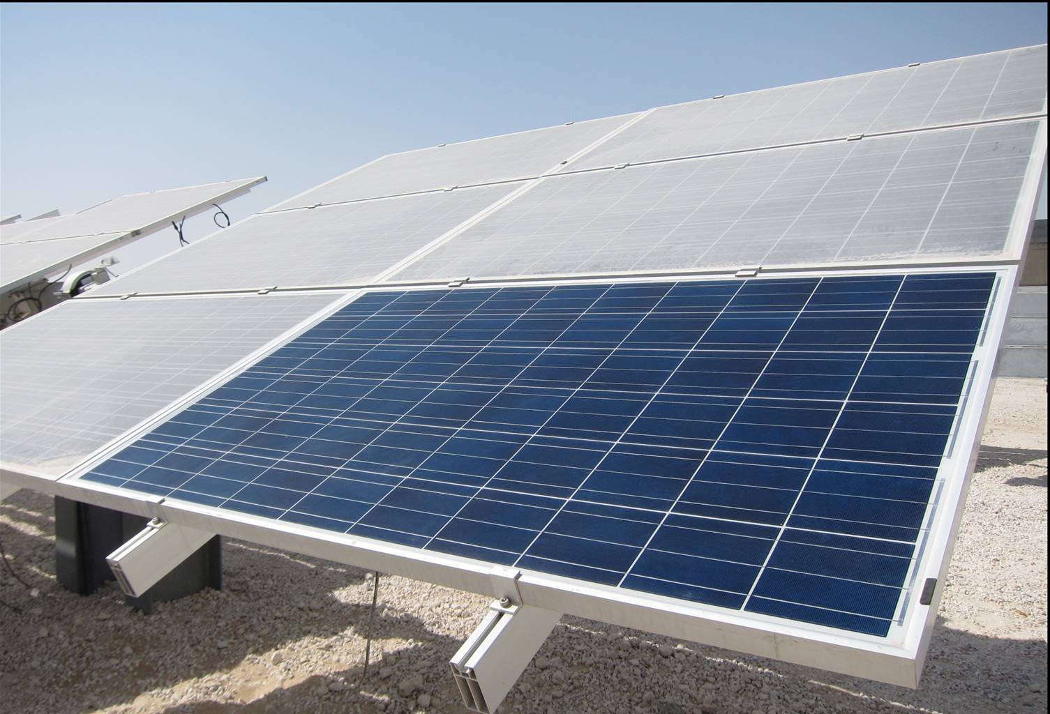 Photovoltaik Modul in der Wüste