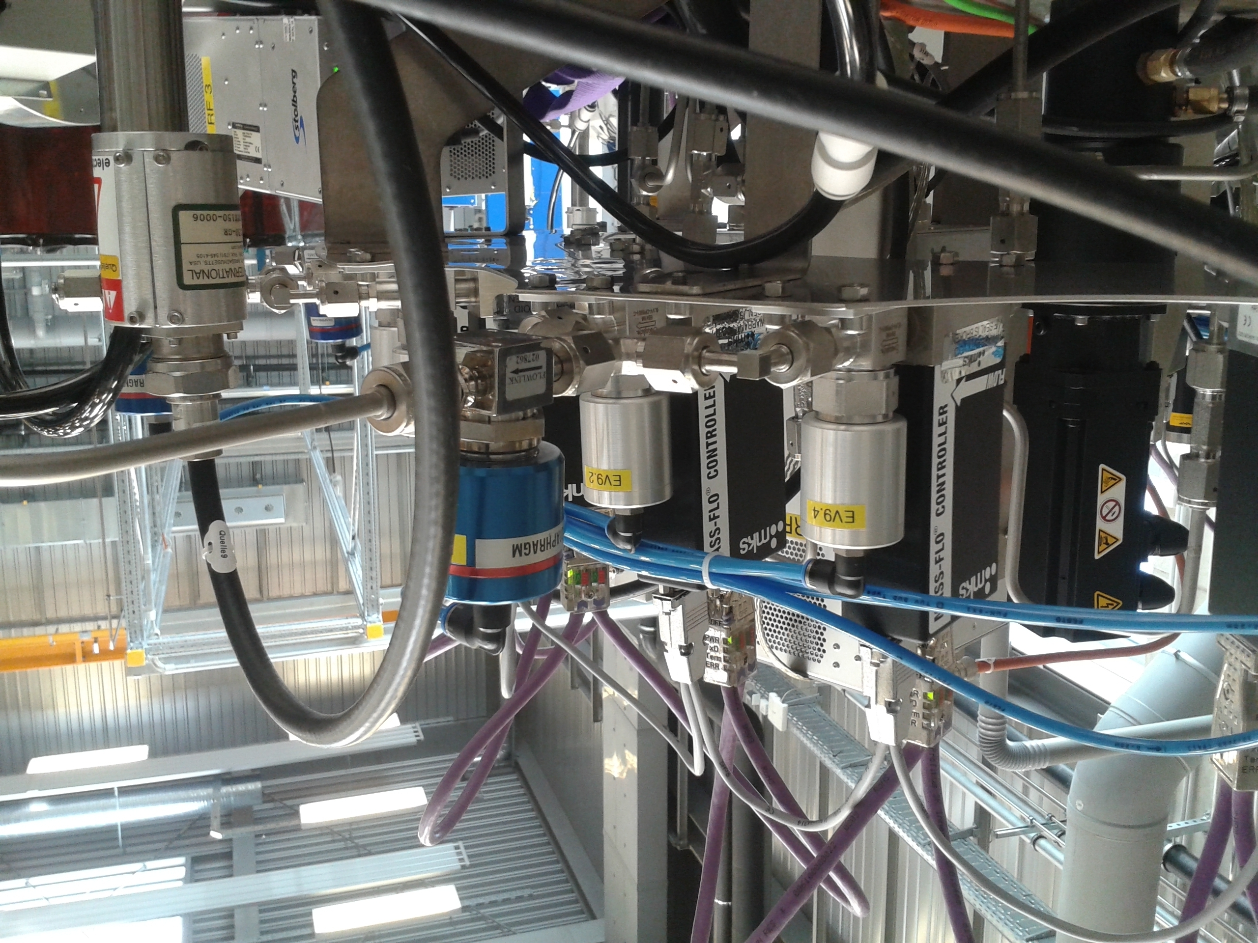 Hochvakuumbeschichtungsanlage Experiment Laborversuch Dünnschicht-Solarmodule