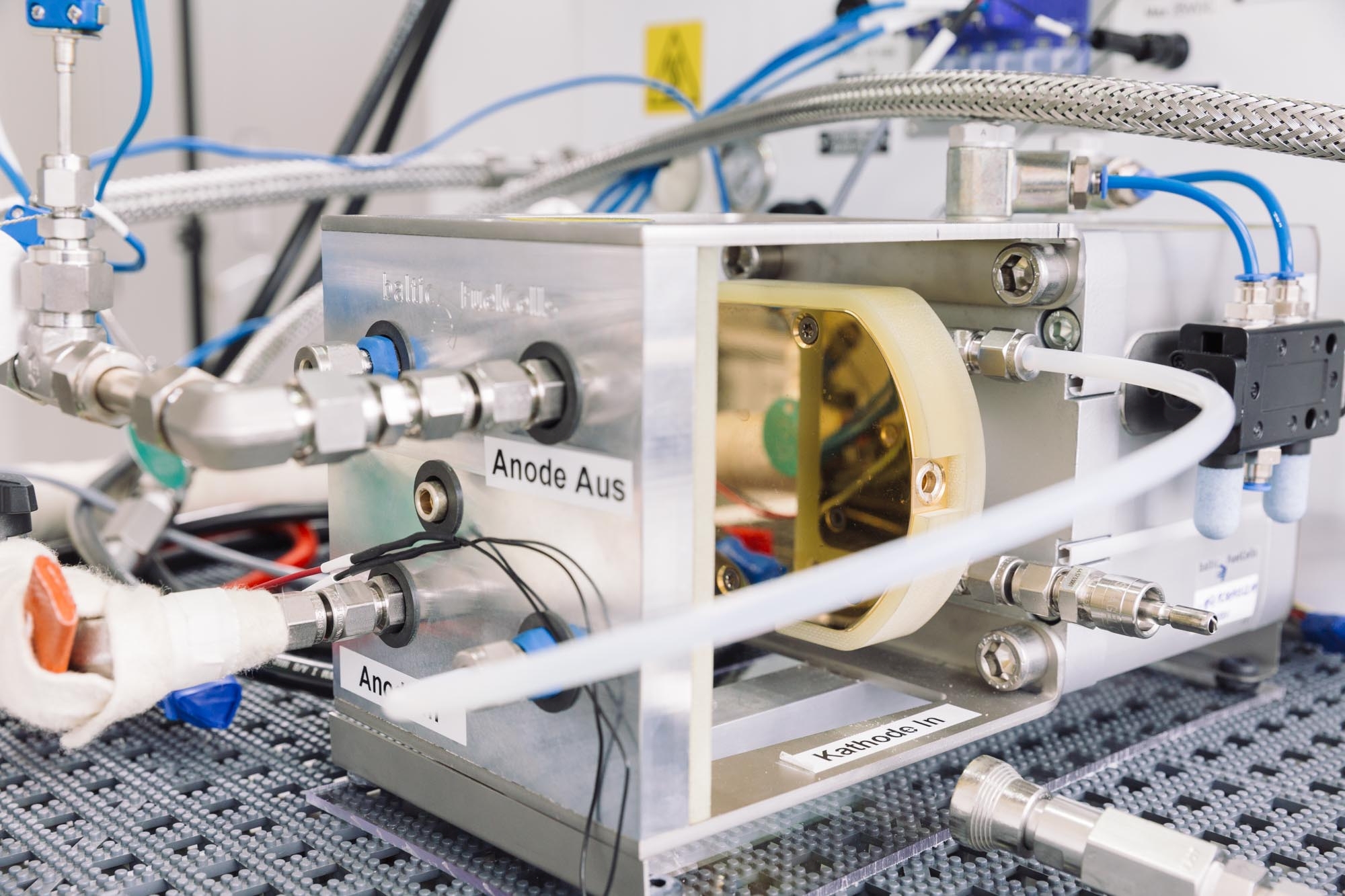 Wasserelektrolyse Teststand Entwicklung Wasserstoff Elektrolyse Membran Stack