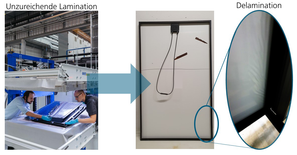 Laminationsproblem PV-Modul Laminationsproblem PV-Modul