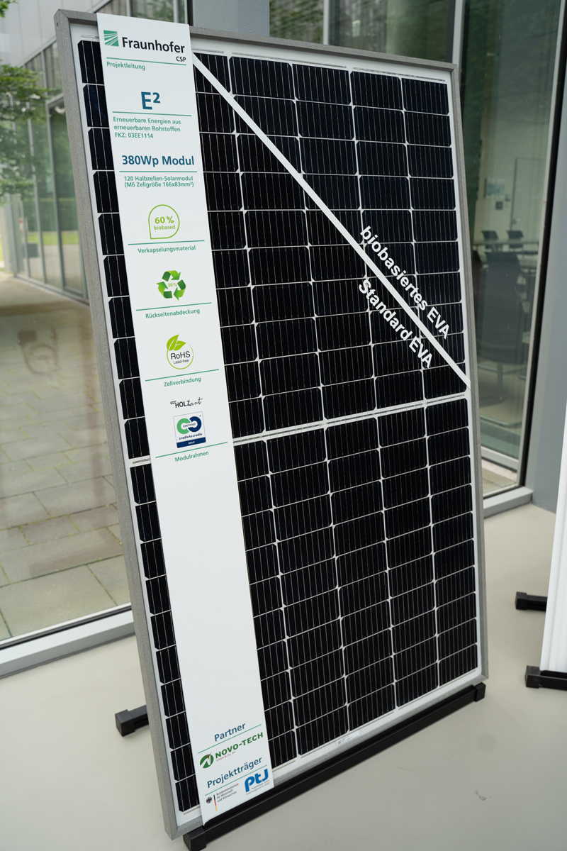 380 Watt-Solarmodul aus regenerativen Rohstoffen