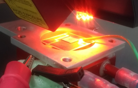 Triangulation Testaufbau Laser-Triangulationsmessung